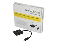 StarTech.com USB C till DisplayPort-adapter med USB Power Delivery - 4K 60 Hz - DisplayPort-adapter - USB-C (hane) till DisplayPort, USB-C (enbart ström) (hona) - Displayport 1.2/Thunderbolt 3 - USB Power Delivery (60W), 4K60 Hz (4096 x 2160) stöd - svart CDP2DPUCP