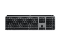 Logitech Master Series MX Keys S for Mac - Tangentbord - full size - bakgrundsbelyst - trådlös - Bluetooth LE - QWERTY - nordiskt (danska/finska/norska/svenska) - rymdgrå 920-011633