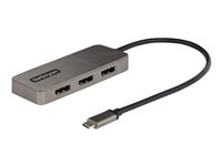 StarTech.com USB-C to Triple DisplayPort 1.4 MST Hub, 4K 60Hz, 1ft &#40;30cm&#41; Cable, USB Type-C Multi Monitor Adapter for Laptop, DP 1.4 Multi-Stream Transport Hub, DisplayPort Splitter - MST Triple Monitor Adapter &#40;MST14CD123DP&#41; - Dockningsstation - USB-C &#x2F; Displayport - 3 x DP MST14CD123DP
