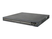 HPE 3600-48-PoE+ v2 SI - Switch - Administrerad - 48 x 10/100 (PoE+) + 4 x Gigabit SFP + 2 x delad 10/100/1000 - rackmonterbar - PoE+ (720 W) JG307B