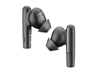 Poly Voyager Free 60+ - True wireless-hörlurar med mikrofon - inuti örat - Bluetooth - aktiv brusradering - USB-A via Bluetooth-adapter, 3,5 mm kontakt - kolsvart - Certifierad för Zoom Rooms 7Y8G4AA