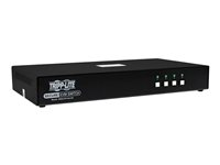 Tripp Lite Secure KVM Switch, 4-Port, Single Head, DisplayPort to DisplayPort, 4K, NIAP PP4.0, Audio, TAA - Omkopplare för tangentbord/video/mus/ljud - 4 x KVM/ljud/USB - 1 lokal användare - skrivbordsmodell - TAA-kompatibel - för P/N: P783-006, P783-010, UR022-001, UR030-006, WEXT1G, WEXT2G B002-DP1A4-N4
