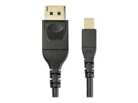 StarTech.com 1 m VESA-certifierad Mini DisplayPort till DisplayPort 1.4-kabel - 8K 60Hz HBR3 HDR - Super UHD mDP till DP 1.4-sladd - Tunn (34 AWG) Ultra HD 4K 120Hz - Bildskärms-/videokabel - DisplayPort-kabel - Mini DisplayPort (hane) spärrad till DisplayPort (hane) spärrad - DisplayPort 1.4 - 1 m - stöd för 8K - svart DP14MDPMM1MB