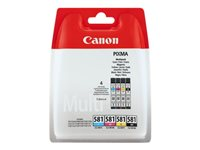 Canon CLI-581 BK/C/M/Y Multi Pack - 4-pack - 5.6 ml - svart, gul, cyan, magenta - original - blister - bläcktank - för PIXMA TS6251, TS6350, TS6351, TS705, TS8251, TS8252, TS8350, TS8352, TS9550, TS9551 2103C004