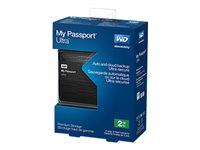WD My Passport Ultra WDBMWV0020BTT - Hårddisk - krypterat - 2 TB - extern (portabel) - USB 3.0 - titan WDBMWV0020BTT-EESN