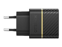 OtterBox Wall Charger - Strömadapter - 30 Watt - 3 A - PD 3.0, USB BC 1.2 (24 pin USB-C) - svart skimmer 78-80483