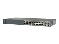 Cisco Catalyst 2960-24TC-S - Switch - Administrerad - 24 x 10/100 + 2 x kombinations-Gigabit SFP - rackmonterbar WS-C2960-24TC-S