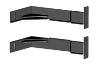 APC Easy Rack - Fästsats för stolpar - längst ner - svart ER7BTM06