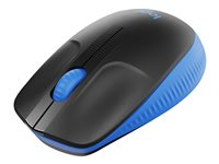 Logitech M190 - Mus - optisk - 3 knappar - trådlös - trådlös USB-mottagare - blå 910-005907