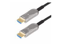 StarTech.com 100ft &#40;30.4m&#41; HDMI 2.1 Hybrid Active Optical Cable &#40;AOC&#41;, CMP, Plenum Rated, 8K Ultra High Speed HDMI Fiber Optic Cable, 48Gbps, 8K 60Hz&#x2F;4K 120Hz, HDR10+&#x2F;FRL&#x2F;TMDS&#x2F;eARC - CMP In Wall HDMI 2.1&#x2F;2.0 Cord &#40;8K-A-100F-HDMI-CABLE&#41; - Ultra High Speed - HDMI-kabel - HDMI hane till HDMI hane - 30.4 m - hybrid koppar&#x2F;fiberoptisk - svart - Active Optical Cable &#40;AOC&#41;, 4K120Hz stöd, 8K60Hz stöd, 4K60Hz stöd 8K-A-100F-HDMI-CABLE