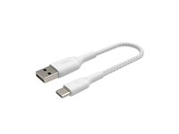 Belkin BoostCharge - USB-kabel - USB-C (hane) till USB (hane) - 1 m - vit CAB002BT1MWH