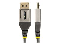 StarTech.com 4 m VESA-certifierad DisplayPort 1.4-kabel - 8K 60 Hz HDR10 - Ultra HD 4K 120 Hz-video - DP 1.4-kabel/-sladd - För skärmar/displayer - DisplayPort till DisplayPort-kabel - M/M - DisplayPort-kabel - DisplayPort (hane) till DisplayPort (hane) - DisplayPort 1.4 - 4 m - 4K120 Hz (3840 x 2160) stöd, 8K60 Hz (7680 x 4320) stöd, formpressad, passiv - svart, grå DP14VMM4M