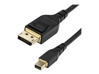 StarTech.com 1 m VESA-certifierad Mini DisplayPort till DisplayPort 1.4-kabel - 8K 60Hz HBR3 HDR - Super UHD mDP till DP 1.4-sladd - Tunn (34 AWG) Ultra HD 4K 120Hz - Bildskärms-/videokabel - DisplayPort-kabel - Mini DisplayPort (hane) spärrad till DisplayPort (hane) spärrad - DisplayPort 1.4 - 1 m - stöd för 8K - svart DP14MDPMM1MB