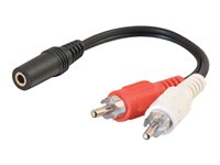 C2G Value Series Y-Cable - Audio-adapter - RCA hane till mini-phone stereo 3.5 mm hona - skärmad - svart 80134