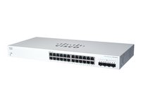 Cisco Business 220 Series CBS220-24T-4X - Switch - smart - 24 x 10/100/1000 + 4 x 10 Gigabit SFP+ (upplänk) - rackmonterbar CBS220-24T-4X-EU