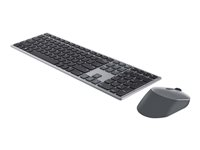 Dell Pro Plus Keyboard and Mouse KM7321W - Sats med tangentbord och mus - trådlös - 2.4 GHz, Bluetooth 5.0 - QWERTY - hela norden - Titan gray - med 3 years NBD Advance Exchange - för Latitude 7320 Detachable; XPS 17 9710 KM7321WGY-NOR