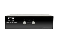 Eaton Tripp Lite series 2-Port DisplayPort KVM Switch w/Audio, Cables and USB 3.0 SuperSpeed Hub - Omkopplare för tangentbord/video/mus/ljud/USB - 2 x KVM/ljud/USB - 1 lokal användare - skrivbordsmodell B004-DPUA2-K