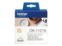 Brother DK-11219 - Svart på vitt - Rulle (1,2 cm) 1200 stk (1 rulle/rullar x 1200 etiketter - för Brother QL-1050, QL-1060, QL-500, QL-550, QL-560, QL-570, QL-580, QL-650, QL-700, QL-720 DK11219