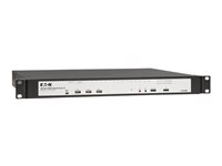 Eaton NetDirector 16-Port Cat5e KVM over IP Switch - Virtual Media, 2 Remote/1 Local User, HDMI Output, 1U Rack-Mount, TAA - Omkopplare för tangentbord/video/mus - CAT5/5e - 16 x KVM port(s) - 1 lokal användare - 2 IP-användare - rackmonterbar - TAA-kompatibel B064-016-02-IPH