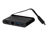C2G USB C Dock with HDMI, USB, Ethernet, USB C & Power Delivery up to 100W - Dockningsstation - USB-C / Thunderbolt 3 - HDMI - 1GbE C2G54455