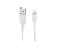 Belkin BoostCharge - USB-kabel - USB-C (hane) till USB (hane) - 2 m - vit CAB002BT2MWH