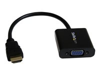 StarTech.com HDMI till VGA-adapter för stationär/bärbar dator/Ultrabook - 1920x1080 - Videokort - HDMI hane till HD-15 (VGA) hona - 24.5 cm - svart - stöd för 1080p, aktiv - för P/N: DK30C2DPEPUE, DK30C2DPPDUE, DK31C3HDPD, DK31C3HDPDUE, SV211HDUC, SV221HUC4K HD2VGAE2