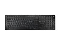 CHERRY KW 9100 SLIM - Tangentbord - trådlös - 2.4 GHz, Bluetooth 4.0 - hela norden - tangentbrytare: CHERRY SX - svart, silver JK-9100PN-2
