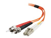C2G Low-Smoke Zero-Halogen - Patch-kabel - LC multiläge (hane) till ST-läge (multi-mode) (hane) - 1 m - 1 m - fiberoptisk - 62,5/125 mikron - orange 85271