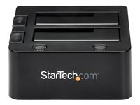 StarTech.com Dual-Bay USB 3.0 to SATA Hard Drive Docking Station, USB Hard Drive Dock, External 2.53.5 SATA IIIIII, SSDHDD Docking Station, Hot-Swap Hard Drive Bay - Top-Loading - Kontrollerkort - 2.5", 3.5" - SATA 6Gb/s - USB 3.0 - svart - för P/N: SVA12M5NA SDOCK2U33