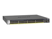 NETGEAR M4300-52G-PoE+ - Switch - L3 - Administrerad - 2 x 10/100/1000/10000 + 2 x 10 Gigabit SFP+ + 48 x 10/100/1000 (PoE+) - främre till bakre luftflöde - rackmonterbar - PoE+ (860 W) GSM4352PB-100NES