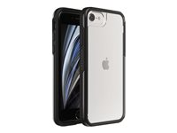 LifeProof SEE - Baksidesskydd för mobiltelefon - 50 % återvunnen plast - svart kristall (genomskinlig/svart) - för Apple iPhone 7, 8, SE (3rd generation), SE (andra generationen) 77-83044