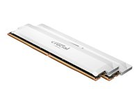 Crucial Pro - Overclocking Edition - DDR5 - sats - 32 GB: 2 x 16 GB - DIMM 288-pin - 3200 MHz / PC5-51200 - CL38 - 1.35 V - ej buffrad - icke ECC - vit CP2K16G64C38U5W