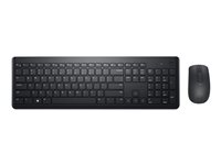 Dell Keyboard and Mouse KM3322W - Sats med tangentbord och mus - trådlös - 2.4 GHz - QWERTY - hela norden - svart - med 3 years NBD Advance Exchange KM3322W-R-NOR