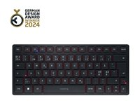 CHERRY KW 9200 MINI - Tangentbord - trådlös - 2.4 GHz, Bluetooth 5.0 - QWERTY - hela norden - tangentbrytare: CHERRY SX - svart JK-9250PN-2