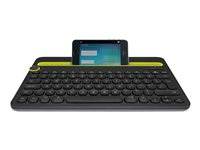 Logitech Multi-Device K480 - Tangentbord - trådlös - Bluetooth - Nordisk - svart 920-006362