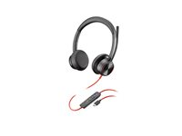 HP Poly Blackwire 8225-M - Blackwire 8200 series - headset - på örat - kabelansluten - aktiv brusradering - USB-C - svart - Certifierad för Microsoft-teams 772K5AA