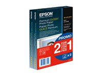 Epson Premium Glossy Photo Paper BOGOF - Blank - 100 x 150 mm - 255 g/m² - 40 ark fotopapper (paket om 2) - för EcoTank ET-2650, 2750, 2751, 2756, 2850, 2851, 2856, 4750, 4850 C13S042167