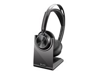 Poly Voyager Focus 2 - Headset - på örat - Bluetooth - trådlös - aktiv brusradering - USB-C via Bluetooth-adapter - svart - Certifierad för Microsoft-teams, Zoomcertifierad 9T9J4AA#AC3