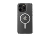 Belkin SheerForce - Baksidesskydd för mobiltelefon - magnetisk - MagSafe-kompatibilitet - klar - tunn, lätt - för Apple iPhone 15 Pro Max MSA022BTCL