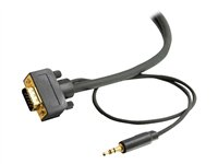 C2G Pro Series UXGA - Display/ljudkabelsats - HD-15 (VGA), mini-phone stereo 3.5 mm (hane) till HD-15 (VGA), mini-phone stereo 3.5 mm (hane) - 2 m 81028