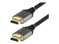 StarTech.com 2 m Premium certifierad HDMI 2.0-kabel - Hög hastighets UHD 4K 60 Hz HDMI-kabel med Ethernet - HDR10, ARC - UHD HDMI Video-sladd - För UHD-skärmar, TV-apparater, monitorer - M&#x2F;M - Premium hög hastighet - HDMI-kabel med Ethernet - HDMI hane till HDMI hane - 2 m - skärmad - grå, svart - passiv, 4K60Hz &#40;3840 x 2160&#41; stöd HDMMV2M