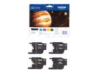 Brother LC1240 Value-Pack - Svart, gul, cyan, magenta - original - blister med akustiskt / elektromagnetiskt alarm - bläckpatron - för Brother DCP-J525, J725, J925, MFC-J430, J5910, J625, J6510, J6710, J6910, J825 LC1240VALBPDR
