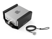 Compulocks Mac Mini Security Mount with Keyed Cable Lock - Monteringssats för systemsäkerhet - väggmontering, bordsmonterbar, kan monteras under bord, monterbar på monitorn - svart MMEN24CL