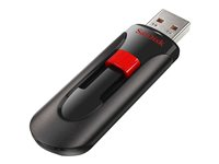 SanDisk Cruzer Glide - USB flash-enhet - 256 GB - USB 2.0 - svart, röd SDCZ60-256G-B35