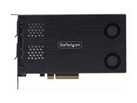 StarTech.com Dual-Bay M.2 NVMe SSD Removable Mobile Rack for PCIe x8 Slot - Gränssnittsadapter - M.2 - M.2 NVMe Card / PCIe (NVMe) - PCIe 4.0 x8 - svart 2M2-REMOVABLE-PCIE