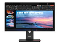 Lenovo ThinkVision T27qd-40 - LED-skärm - 27" - 2560 x 1440 QHD @ 120 Hz - IPS - 350 cd/m² - 1500:1 - DisplayHDR 10 - 4 ms - HDMI, DisplayPort, USB-C - eclipse black 64AAGAT2EU